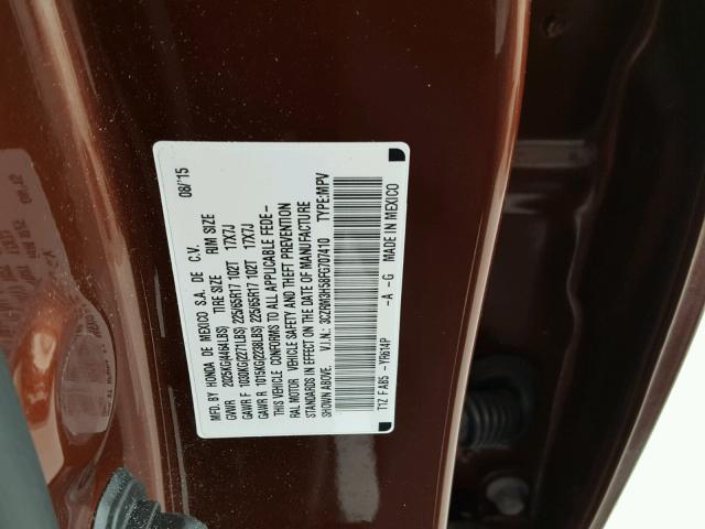 3CZRM3H58FG707410 - 2015 HONDA CR-V EX BROWN photo 10