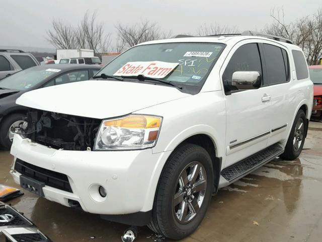 5N1BA0ND6EN613179 - 2014 NISSAN ARMADA SV WHITE photo 2