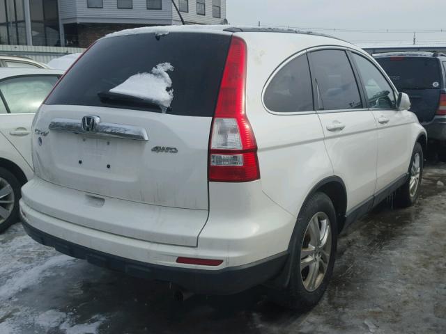 5J6RE4H74AL046541 - 2010 HONDA CR-V EXL WHITE photo 4