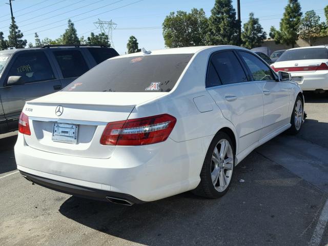 WDDHF5KBXDA694134 - 2013 MERCEDES-BENZ E 350 WHITE photo 4