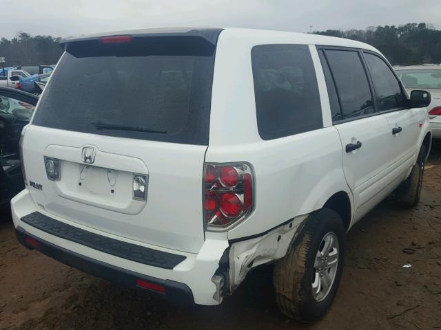 5FNYF28136B029125 - 2006 HONDA PILOT LX WHITE photo 4