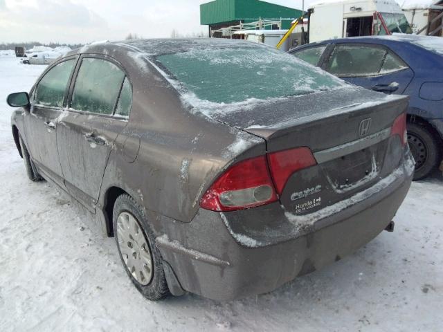 2HGFA15249H015022 - 2009 HONDA CIVIC DX BROWN photo 3