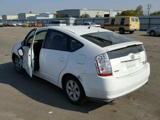 JTDKB20U077089989 - 2007 TOYOTA PRIUS WHITE photo 3