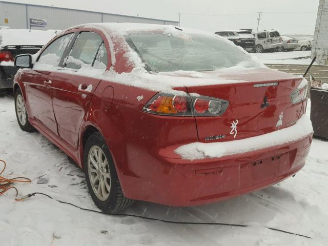 JA32U2FU1AU003565 - 2010 MITSUBISHI LANCER ES/ RED photo 3