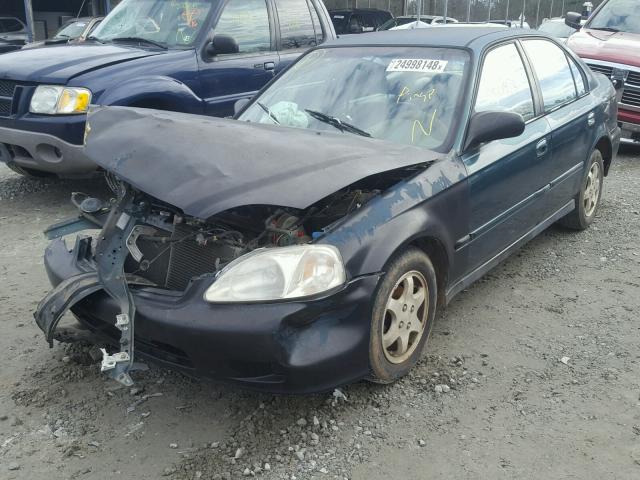2HGEJ6617YH540041 - 2000 HONDA CIVIC BASE GREEN photo 2