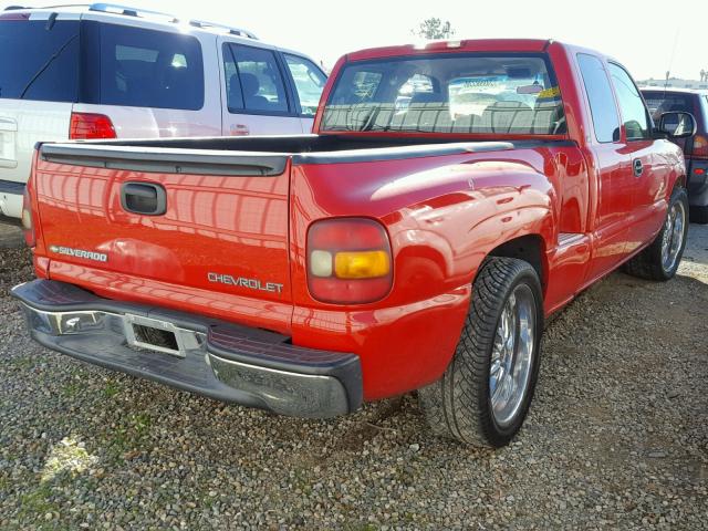 1GCEC19VX1Z189416 - 2001 CHEVROLET SILVERADO RED photo 4