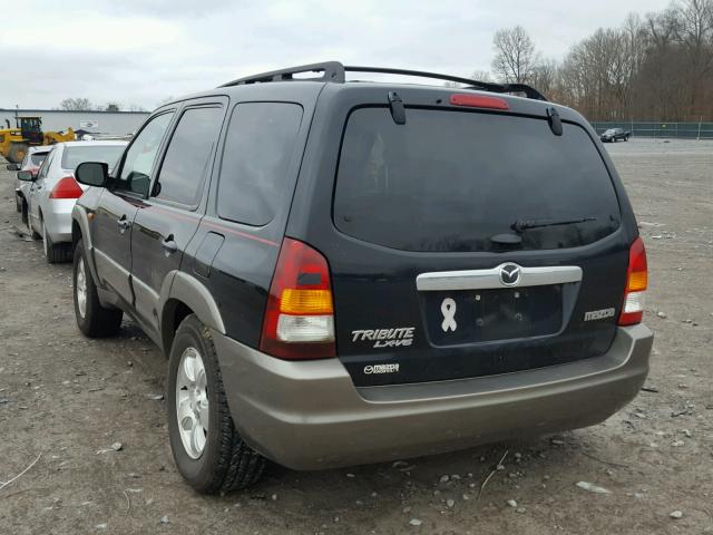 4F2YZ94143KM23592 - 2003 MAZDA TRIBUTE LX BLACK photo 3