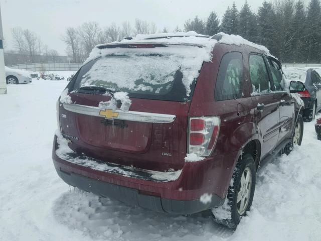 2CNDL23F176029539 - 2007 CHEVROLET EQUINOX LS RED photo 4