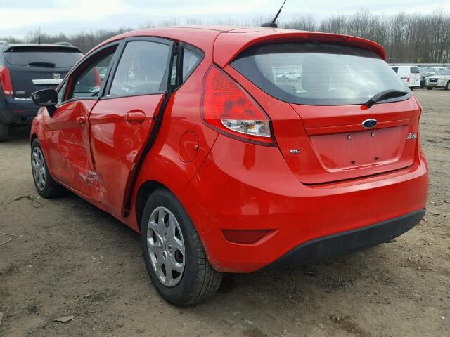 3FADP4EJ3DM203401 - 2013 FORD FIESTA SE RED photo 3