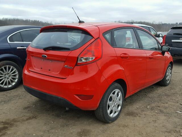 3FADP4EJ3DM203401 - 2013 FORD FIESTA SE RED photo 4