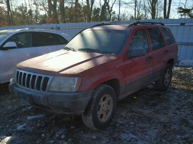 1J4GW48S01C596666 - 2001 JEEP GRAND CHER RED photo 2