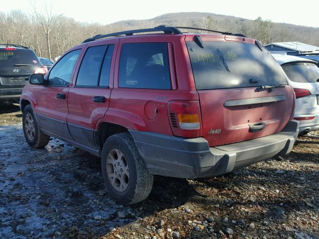 1J4GW48S01C596666 - 2001 JEEP GRAND CHER RED photo 3