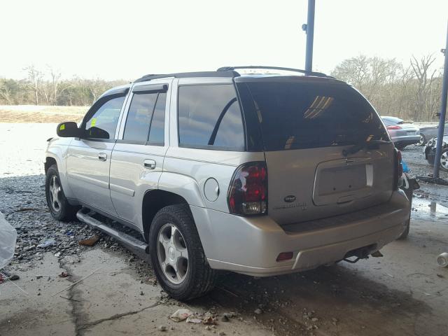 1GNDS13S282182936 - 2008 CHEVROLET TRAILBLAZE SILVER photo 3