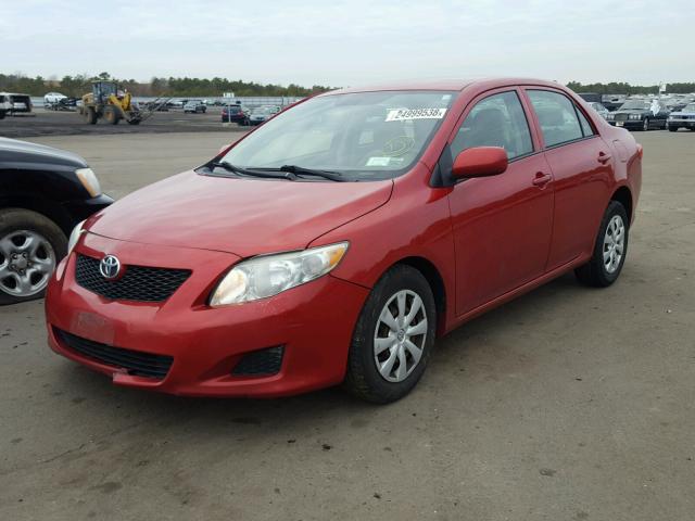 1NXBU40E79Z126700 - 2009 TOYOTA COROLLA BA RED photo 2