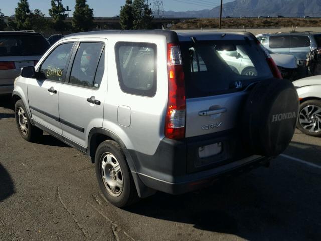 JHLRD68576C006080 - 2006 HONDA CR-V LX SILVER photo 3