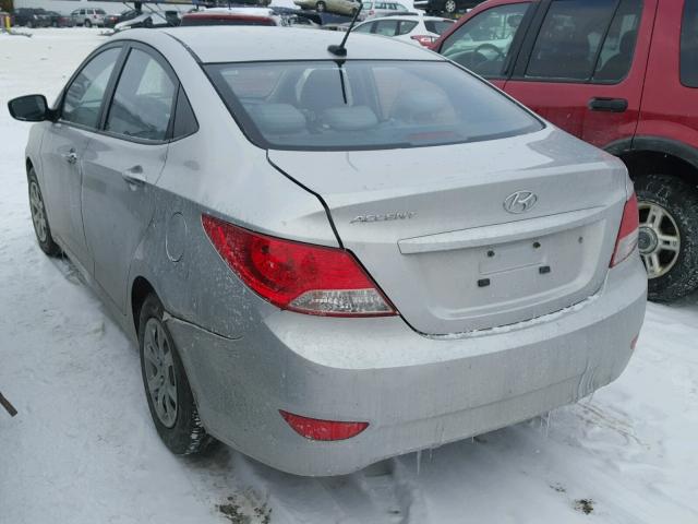 KMHCT4AE7DU551610 - 2013 HYUNDAI ACCENT GLS SILVER photo 3