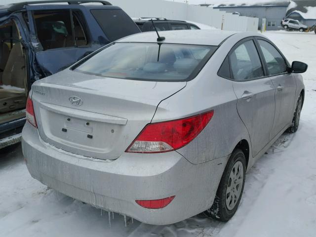 KMHCT4AE7DU551610 - 2013 HYUNDAI ACCENT GLS SILVER photo 4