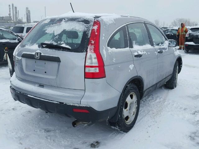 5J6RE38338L801017 - 2008 HONDA CR-V LX SILVER photo 4