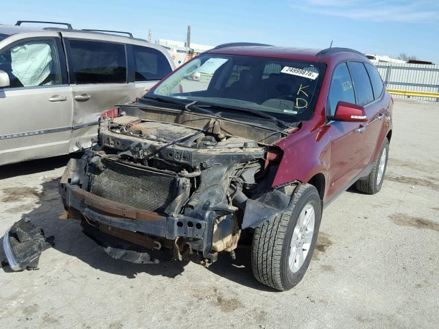 1GNLVGED6AS137086 - 2010 CHEVROLET TRAVERSE L MAROON photo 2