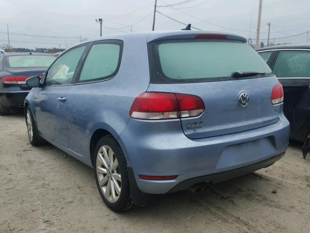 WVWBM7AJ7CW184707 - 2012 VOLKSWAGEN GOLF BLUE photo 3