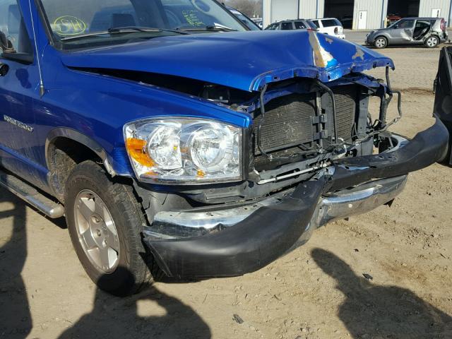 1D7HA16K67J514475 - 2007 DODGE RAM 1500 S BLUE photo 9