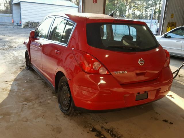 3N1BC1CP2AL415861 - 2010 NISSAN VERSA S RED photo 3