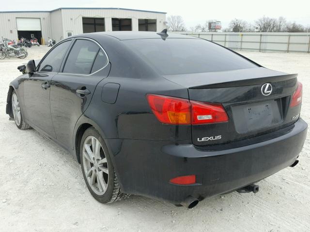 JTHBK262072036372 - 2007 LEXUS IS 250 BLACK photo 3