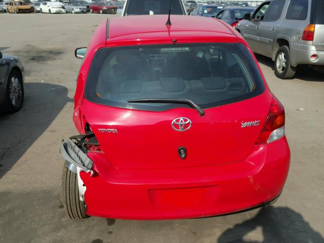 JTDJT903495226648 - 2009 TOYOTA YARIS RED photo 10