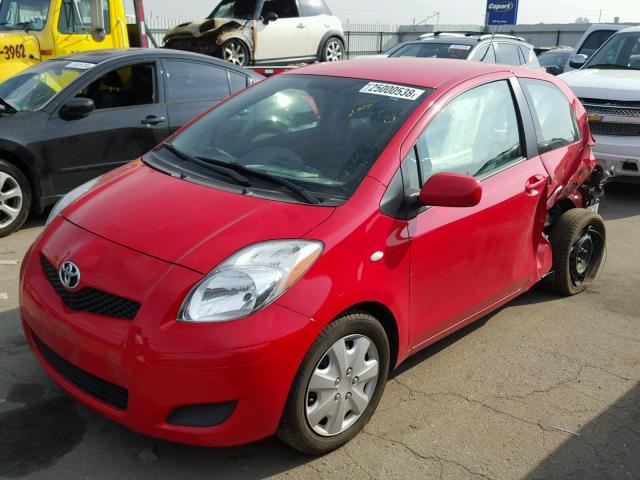 JTDJT903495226648 - 2009 TOYOTA YARIS RED photo 2