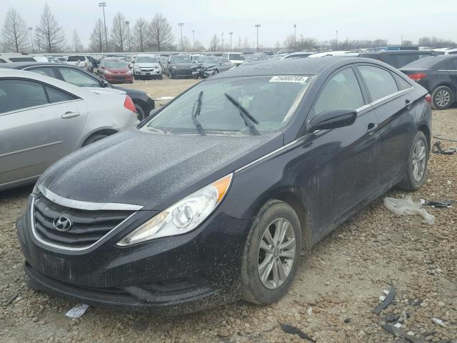 5NPEB4AC4CH457935 - 2012 HYUNDAI SONATA GLS BLACK photo 2