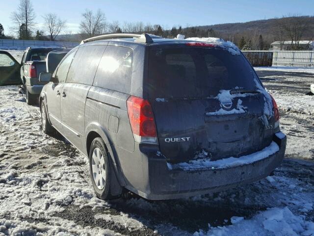 5N1BV28UX6N107934 - 2006 NISSAN QUEST S BLUE photo 3