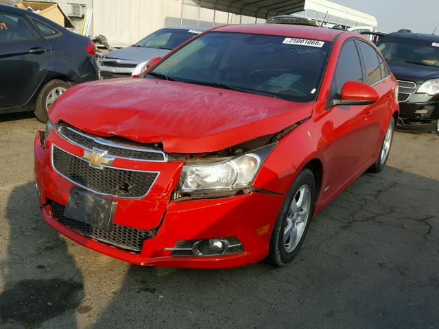 1G1PF5SC3C7138721 - 2012 CHEVROLET CRUZE LT RED photo 2