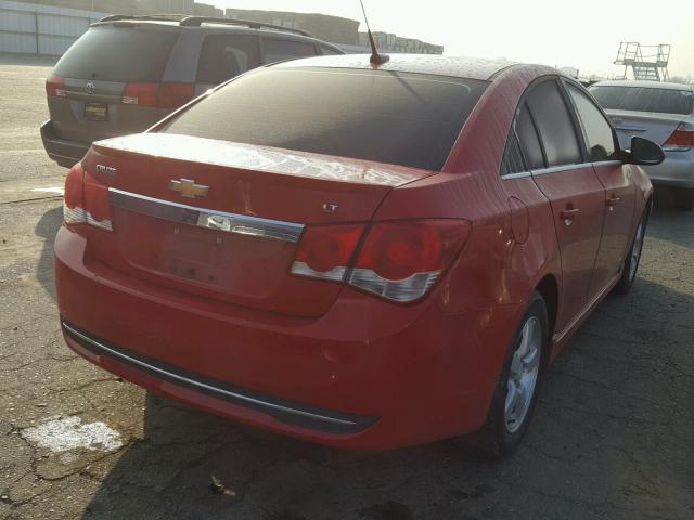 1G1PF5SC3C7138721 - 2012 CHEVROLET CRUZE LT RED photo 4