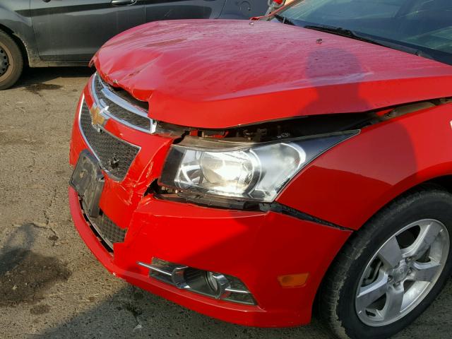 1G1PF5SC3C7138721 - 2012 CHEVROLET CRUZE LT RED photo 9