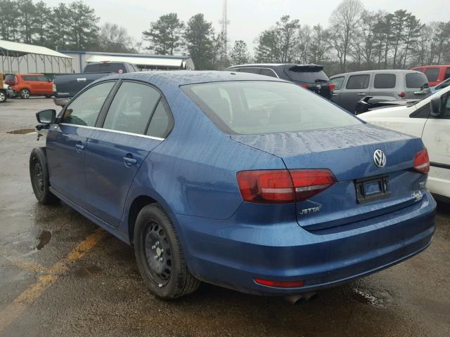 3VW2B7AJXHM256025 - 2017 VOLKSWAGEN JETTA S 蓝色 照片 3