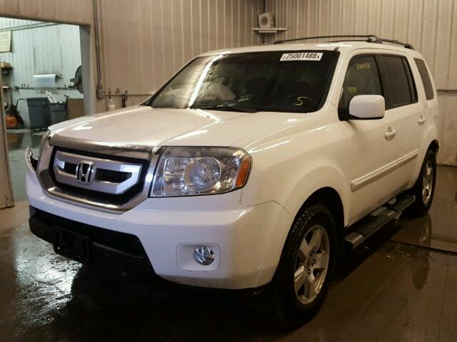 5FNYF48409B012499 - 2009 HONDA PILOT EX WHITE photo 2