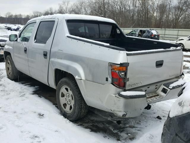 2HJYK162X6H574617 - 2006 HONDA RIDGELINE SILVER photo 3