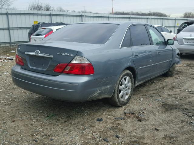 4T1BF28B63U290522 - 2003 TOYOTA AVALON XL BLUE photo 4