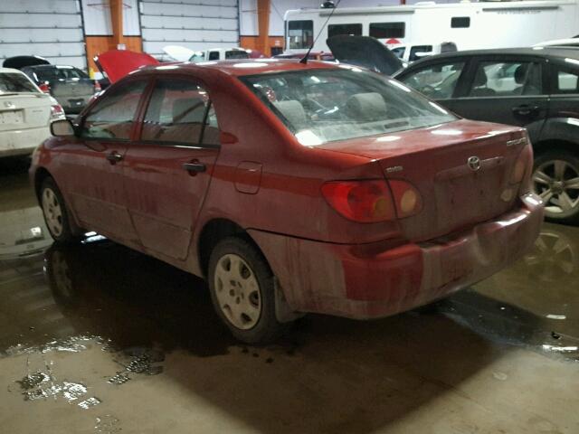 2T1BR32E74C810486 - 2004 TOYOTA COROLLA CE RED photo 3