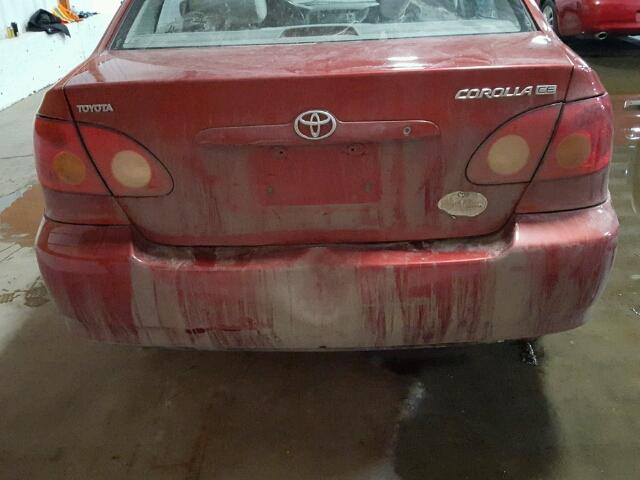 2T1BR32E74C810486 - 2004 TOYOTA COROLLA CE RED photo 9