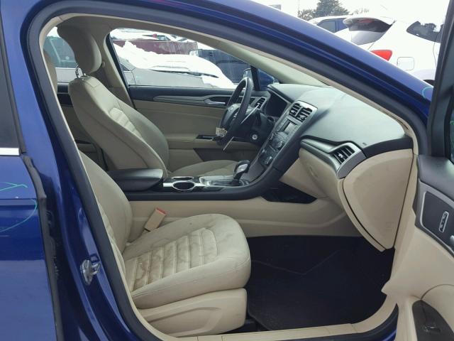 3FA6P0H78DR190049 - 2013 FORD FUSION SE BLUE photo 5