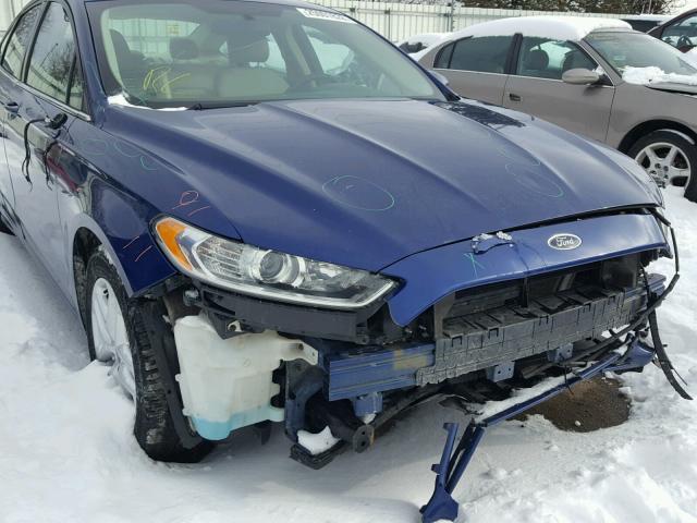 3FA6P0H78DR190049 - 2013 FORD FUSION SE BLUE photo 9