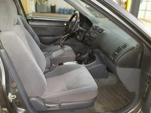 2HGES26784H556351 - 2004 HONDA CIVIC EX GRAY photo 5