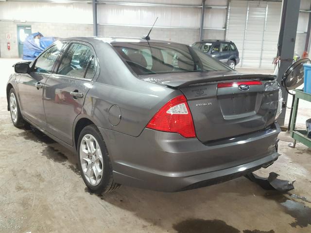 3FAHP0HA6BR229903 - 2011 FORD FUSION SE CHARCOAL photo 3