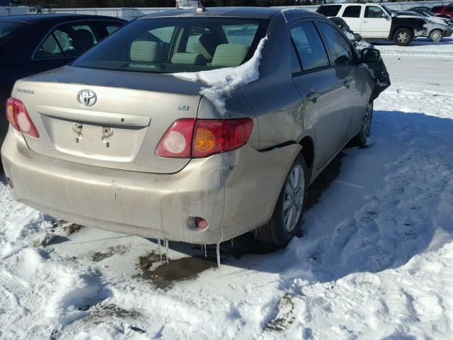 1NXBU40E29Z023197 - 2009 TOYOTA COROLLA BA BEIGE photo 4