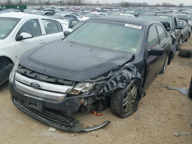 3FAHP0GA5AR320323 - 2010 FORD FUSION S BLACK photo 2