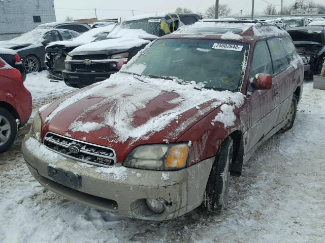 4S3BH806527664972 - 2002 SUBARU LEGACY OUT RED photo 2