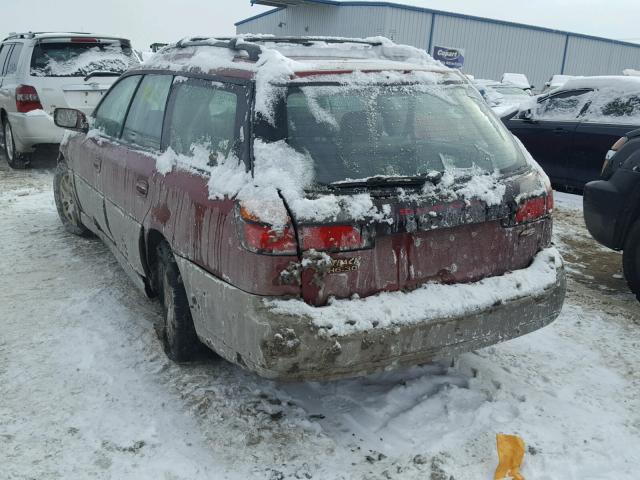 4S3BH806527664972 - 2002 SUBARU LEGACY OUT RED photo 3