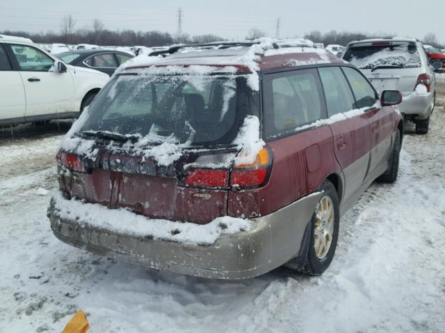 4S3BH806527664972 - 2002 SUBARU LEGACY OUT RED photo 4