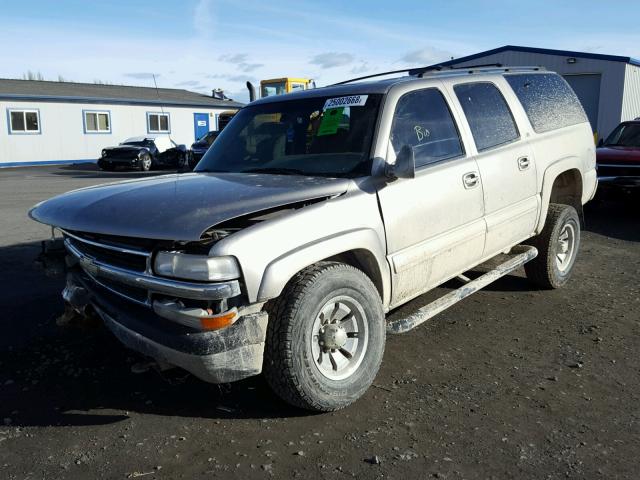 3GNGK26GX1G162893 - 2001 CHEVROLET SUBURBAN K BEIGE photo 2